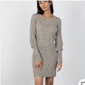 Mod Ref Gray Ribbed Sweater Dress in Heathered Modern